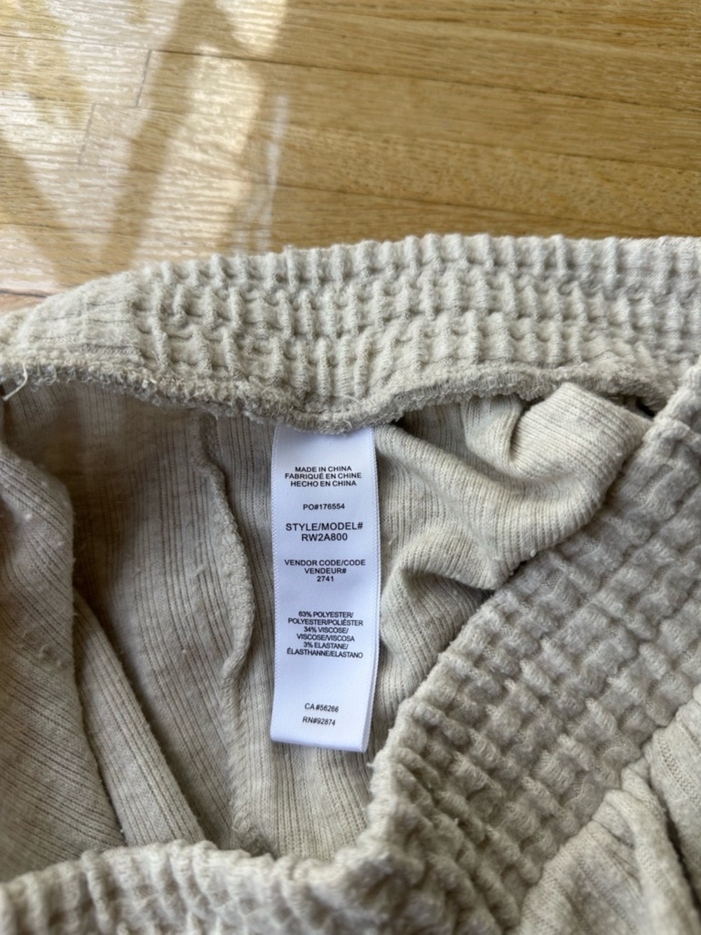 Splendid Neutral Ribbed Knit Lounge Set - Cream - Picture 4 of 5